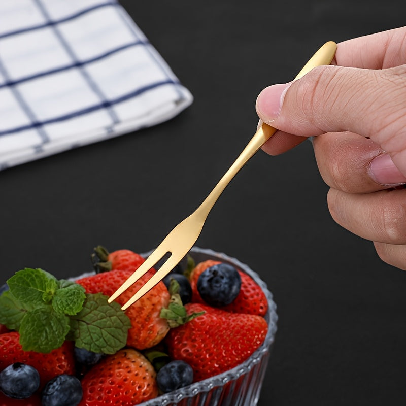 5\u002F6\u002F10pcs Multi-Sized Stainless Steel Fruit Forks