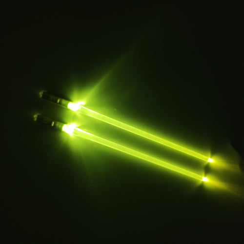 1 Pair Luminous LED Light Up Chopsticks, ABS Material, Polished Flatware Finish, Multi-Color Glow Sticks for Christmas, Halloween, New Year Festivities