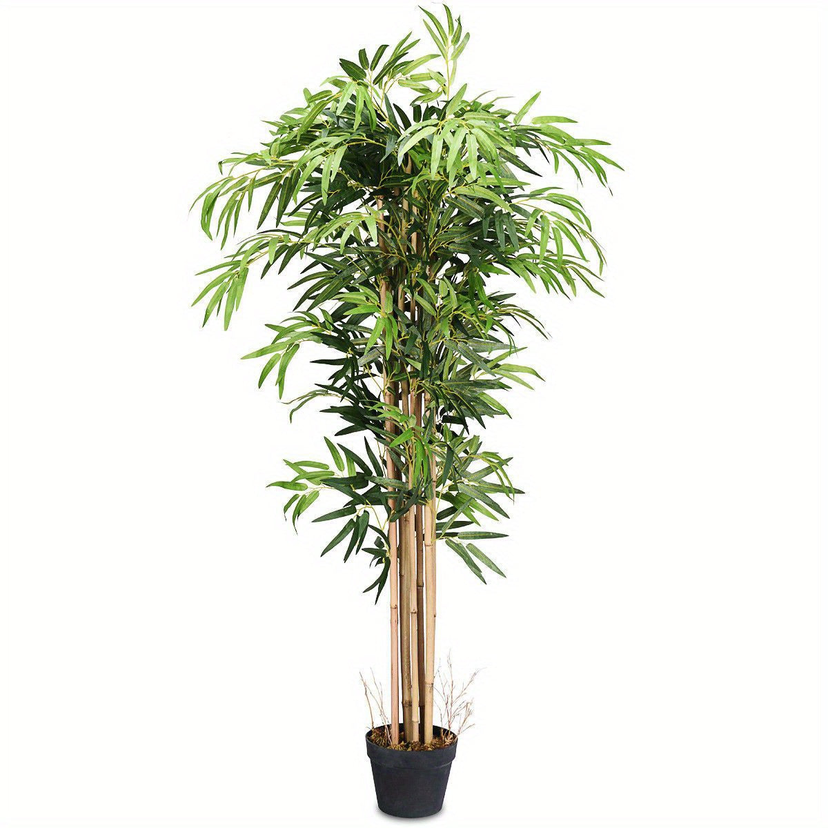 TANGKULA 5 Pieds Bambou Artificiel Soie Arbre Vert Intérieur-Extérieur Décoration Maison Planteur Décoratif